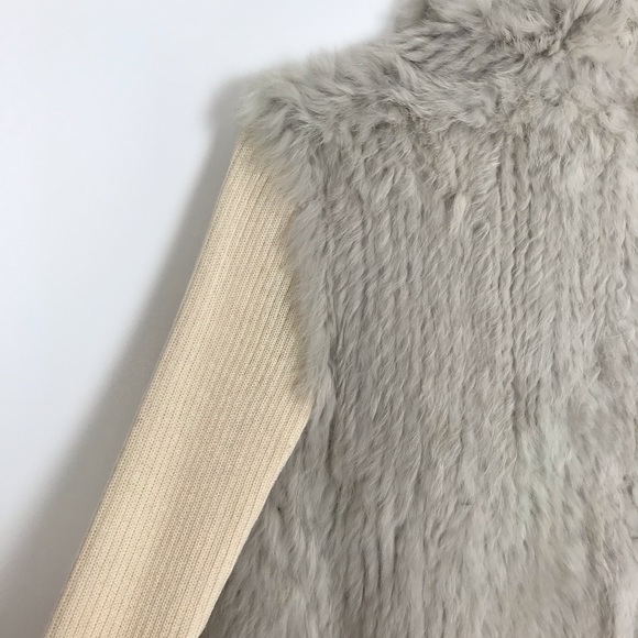 Love Token Open Front Rabbit Fur Sweater Vest XS - Picture 8 of 8